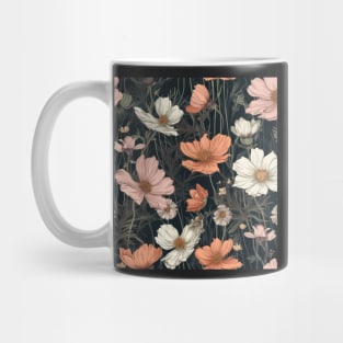 Floral Pattern  of Pink  and White Cosmos Blooms Mug